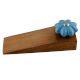Turquoise Crackle Ceramic Wooden Door Stopper